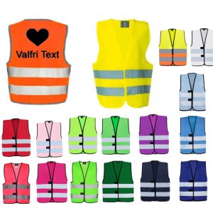 Reflexväst Barn 2 - Hjärta med Valfri Text
