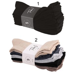 Barnstrumpor enfärgad med namn 5pack - Valfri Färg