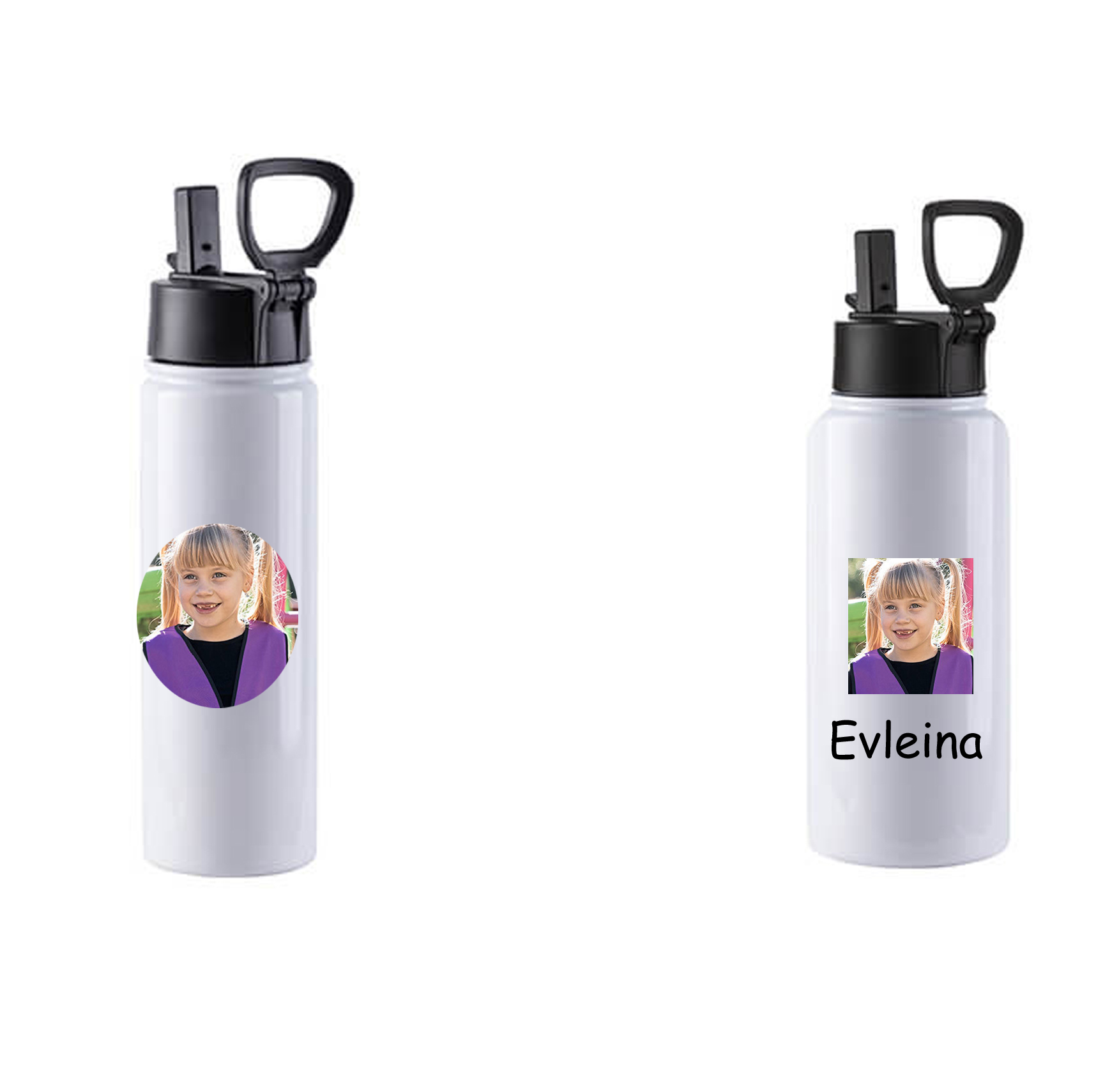 Vattenflaska fällbart Handtag 550/650ml- Valfri Bild/Bilder