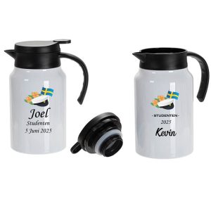 Kaffekanna 1500ml - Studenthatt med valfri Text