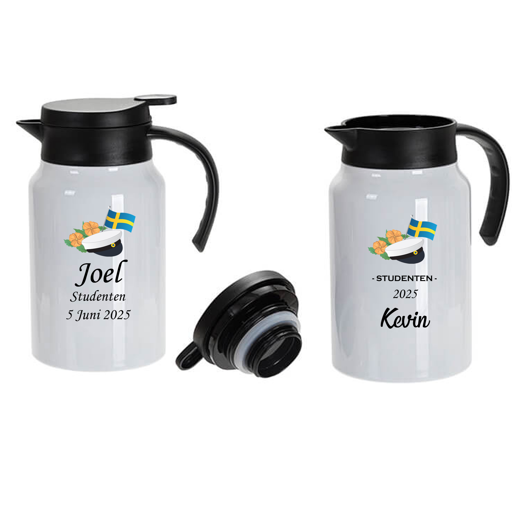 Kaffekanna 1500ml - Studenthatt med valfri Text