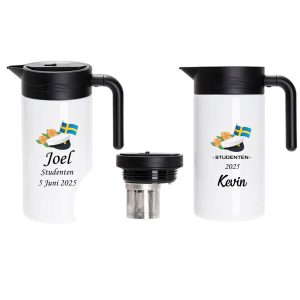 Termokanna 1500ml - Studenthatt med valfri Text