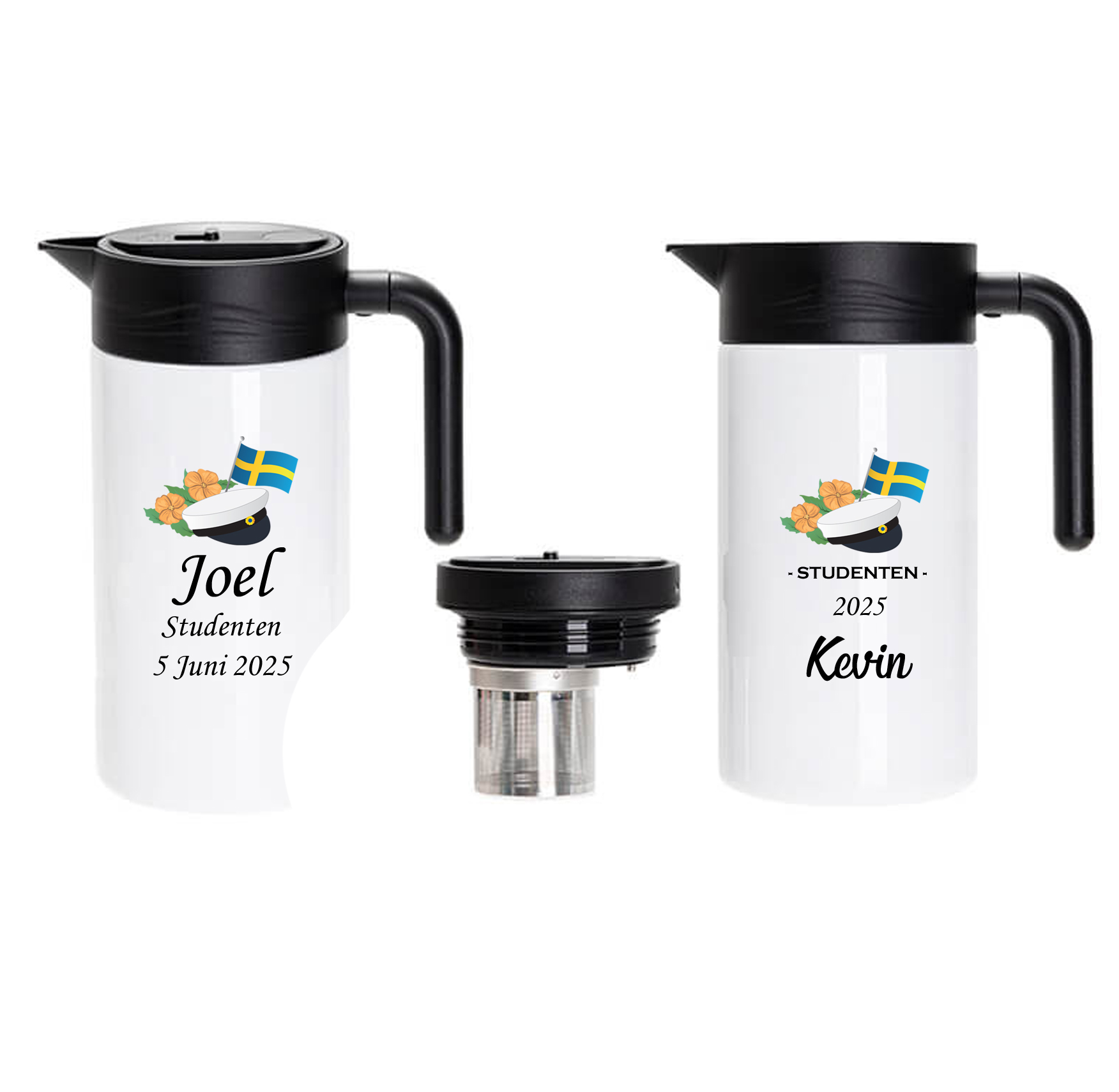 Termokanna 1500ml - Studenthatt med valfri Text