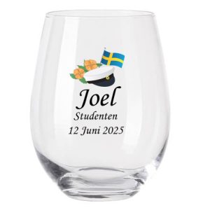 Vinglas 500ml studenttryck - Valfri Text