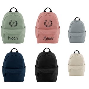 Premium Ryggsäck mini - Bokstav & Valfritt Namn/Text