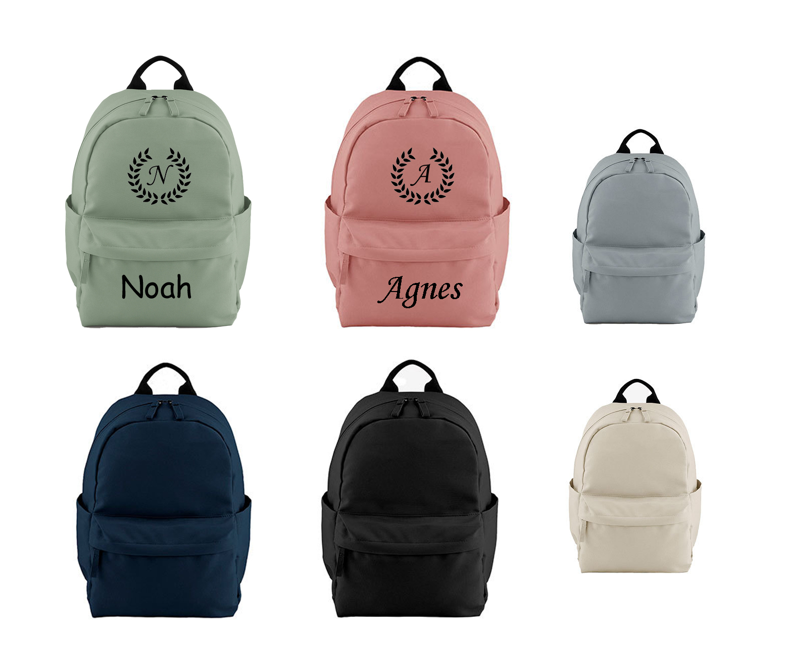 Premium Ryggsäck mini - Bokstav & Valfritt Namn/Text