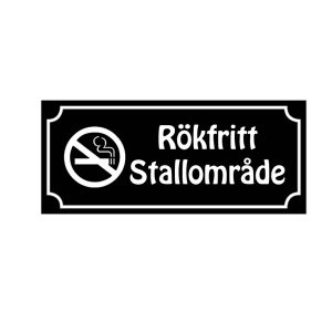 Rektangulär Skylt - Cigarettsymbol med valfri Text