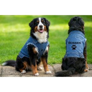 Jeans Jacka Hund - Valfritt Tryck