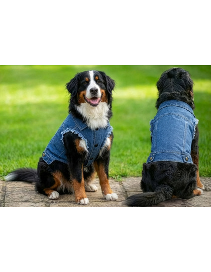 Jeans Jacka Hund - Valfritt Tryck - Bild 4