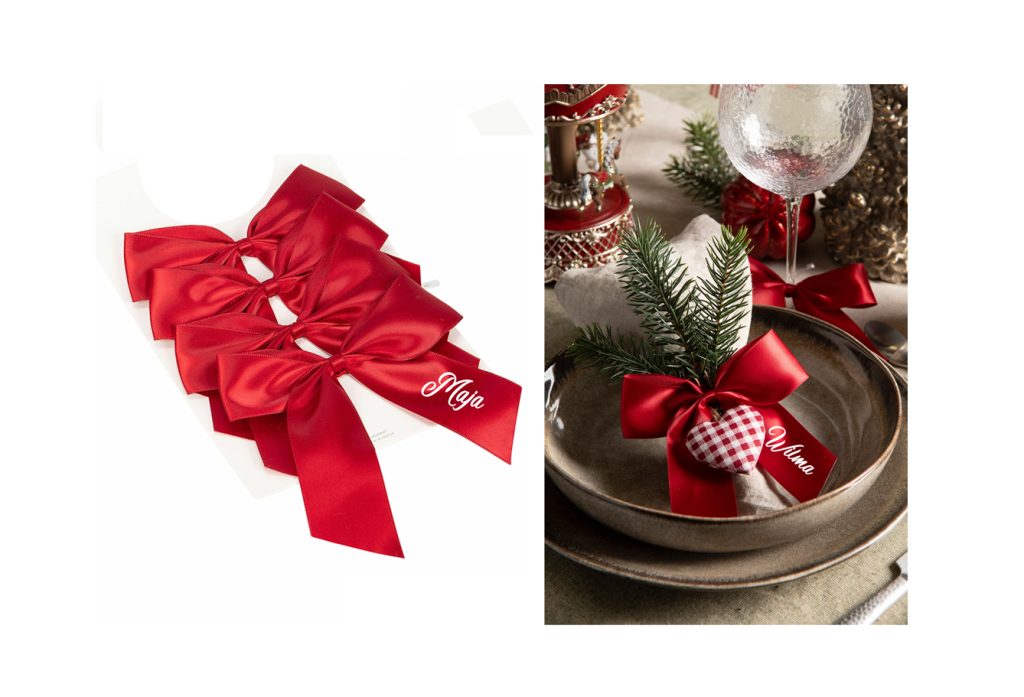 Rosett Satin 12cm - Valfritt Namn