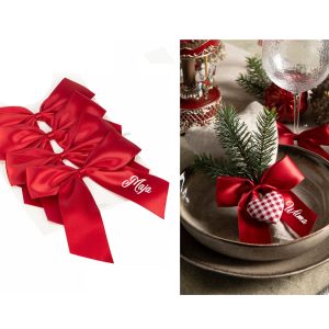 Rosett Satin 12cm - Valfritt Namn