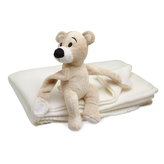 Fleece filt med Nalle- Med valfritt Namn/Text - Bild 2